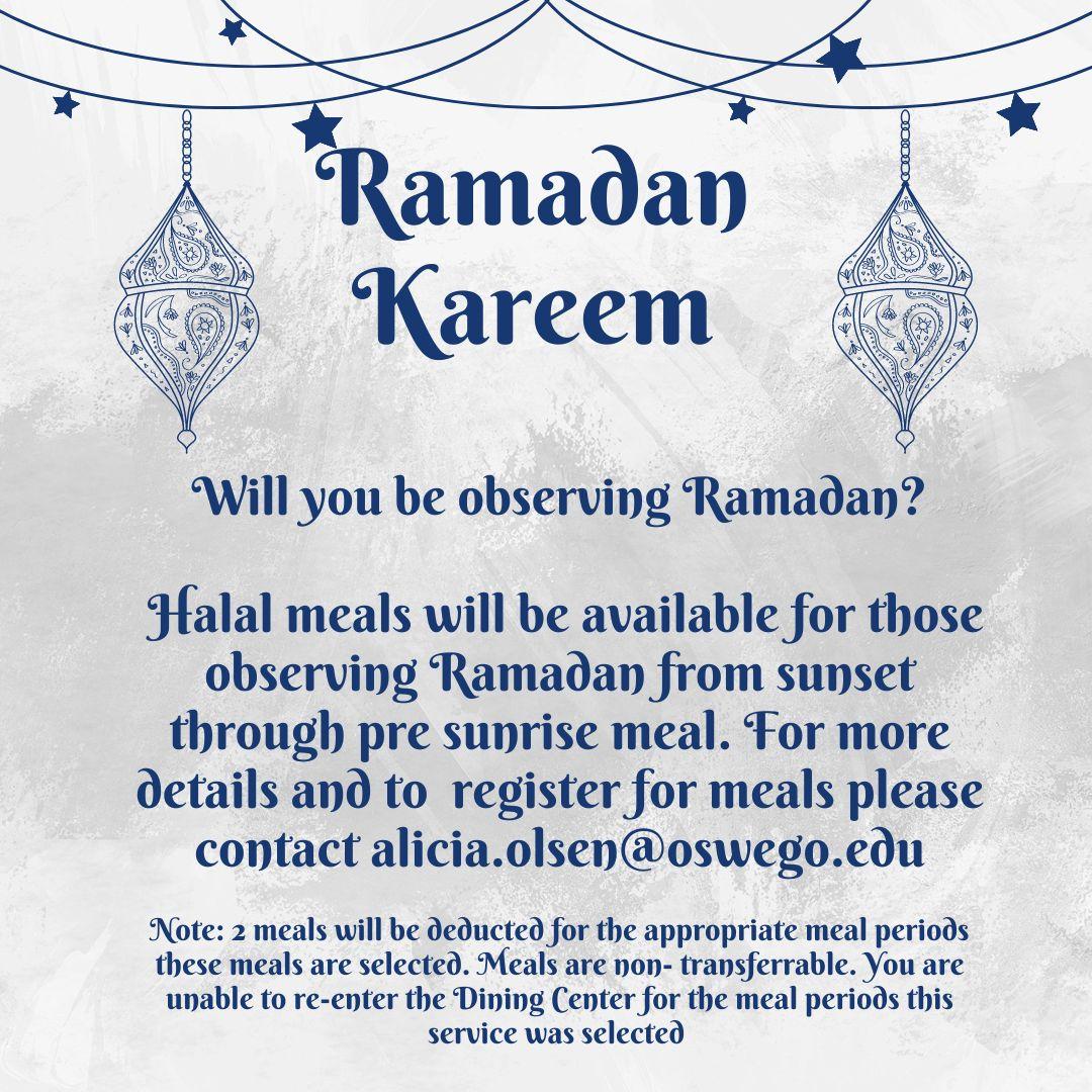 Meal Options for Ramadan
