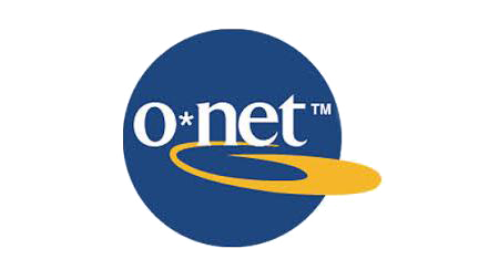 O-Net title in dark blue circle with yellow ring around circle