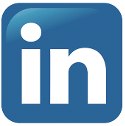 LinkedIn Logo blue square with white letters "in"