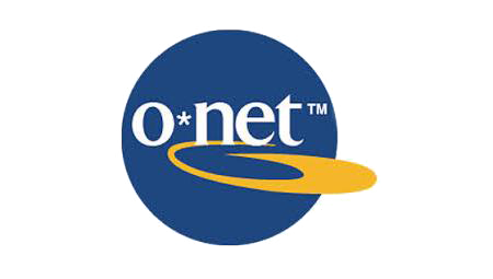 O-Net title in dark blue circle with yellow ring around circle