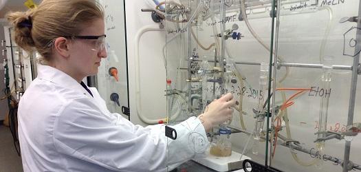 Students in organic chemistry lab