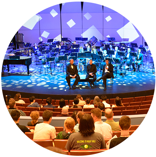 Performance in the renovated Waterman Theatre