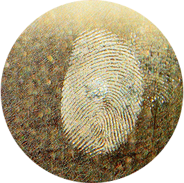 Fingerprint against glass
