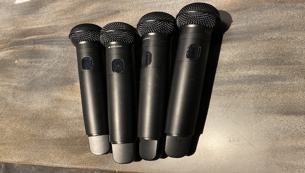 Photo of the microphones in the classroom. 