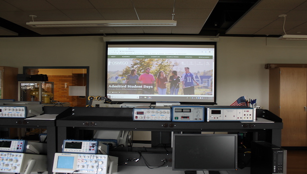 From the podium, what the classroom looks like. 