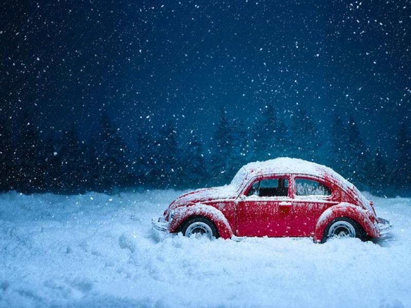 Car covered in snow