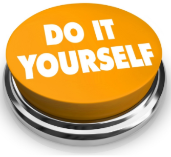 Button with the text "Do it Yourself" written on top.