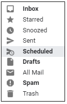 Gmail scheduled email label