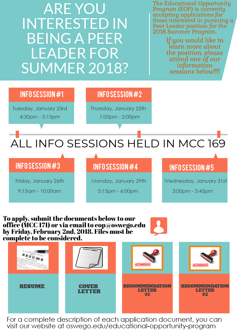 Student employment opportunities Educational Opportunity Program