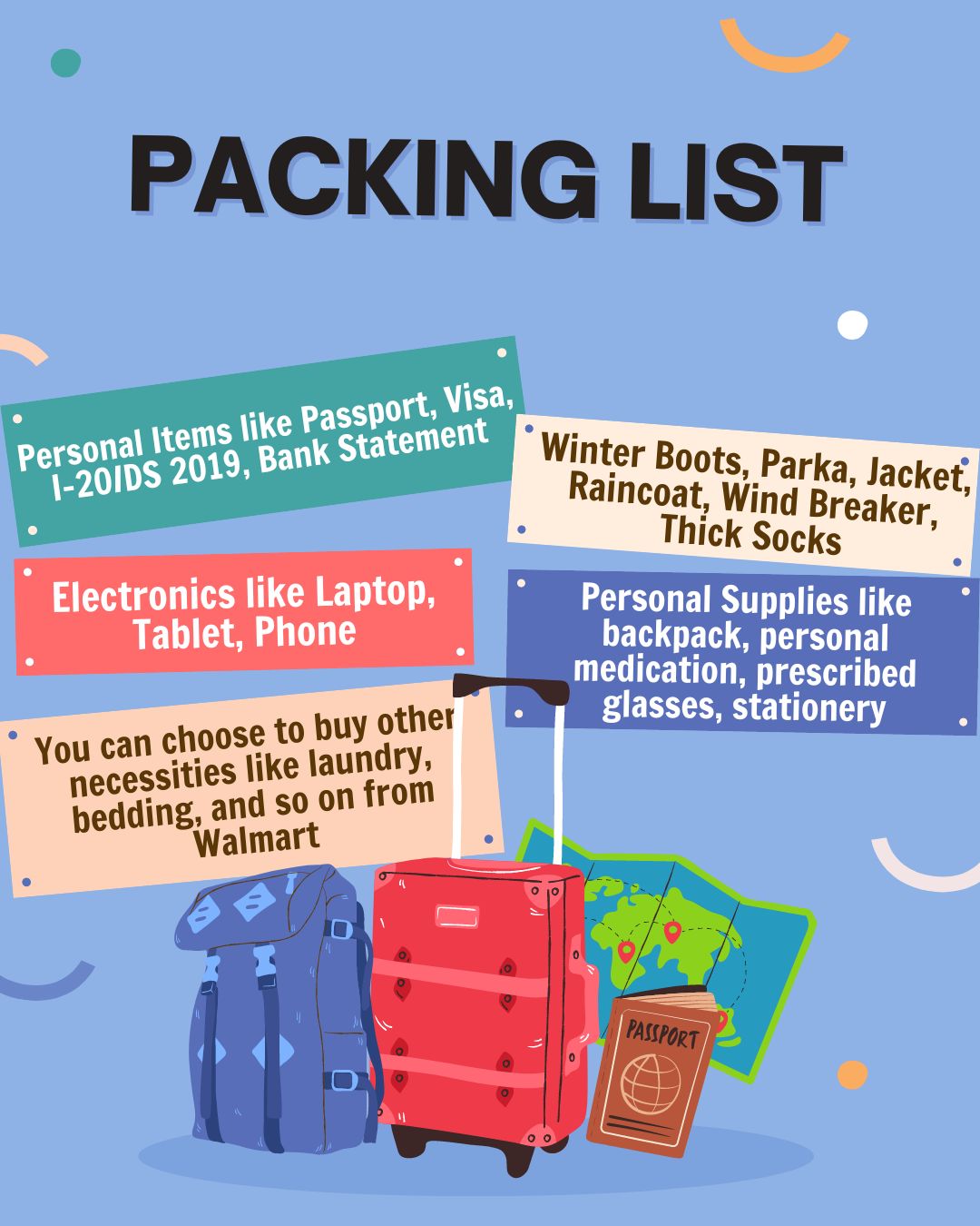 Packing list