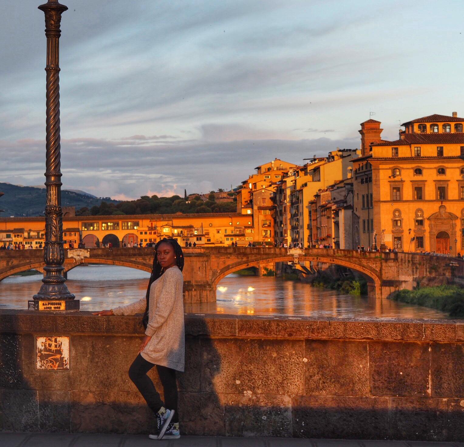 Rita in Florence with Bridge
