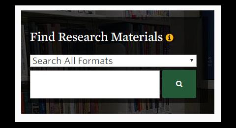 Penfield Library homepage searchbox - Primo Penfield Library homepage searchbox