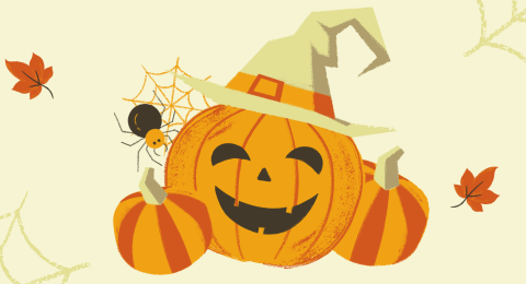 Happy Halloween! Spooky pumpkins