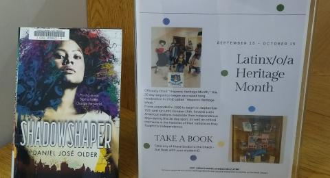 Latinx Heritage Month book display