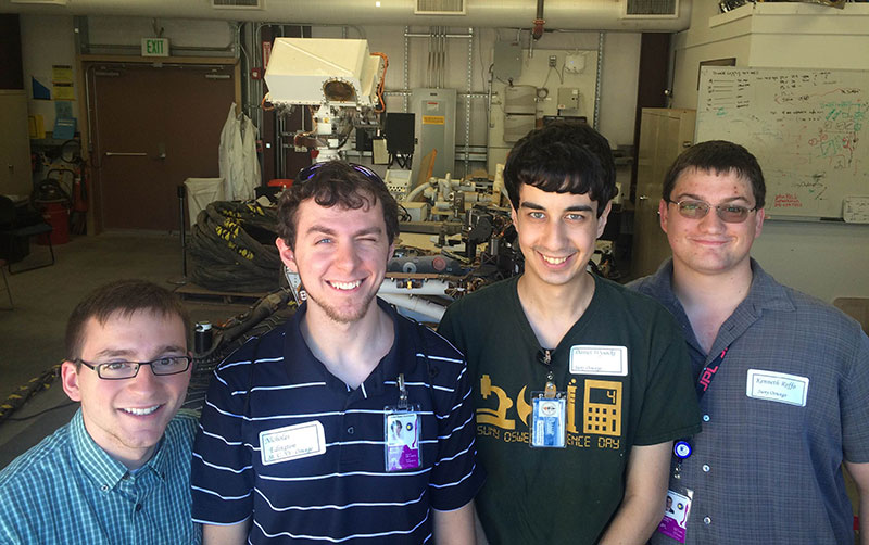 Oswego students at NASA with rover