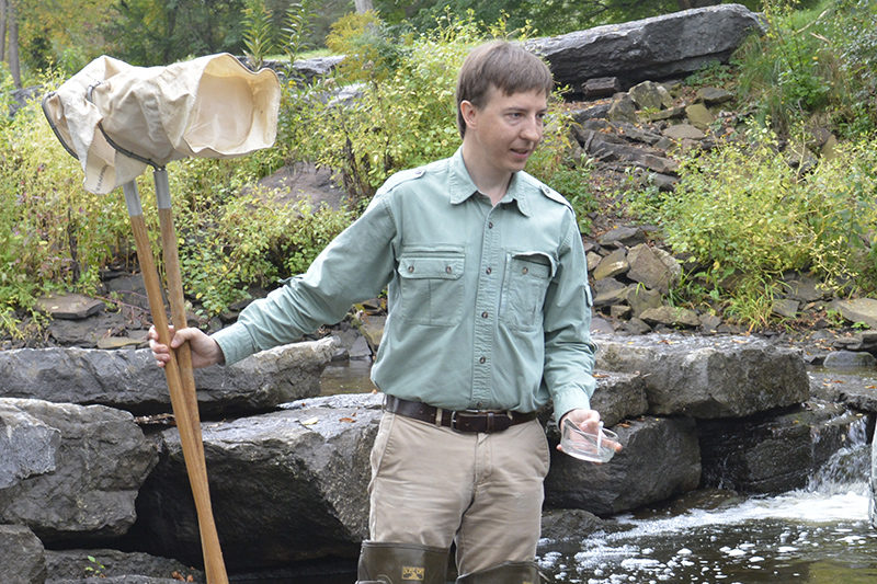 Andrew McElwain doing field research