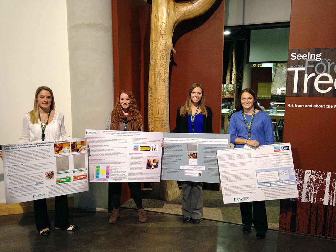 Students with their poster presentations