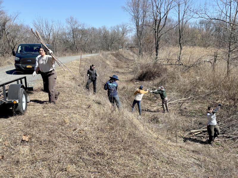 During March 2025, a group of SUNY Oswego students traveled for alternative spring break project helping clear trails for the American Hiking Association in the Philadelphia area.