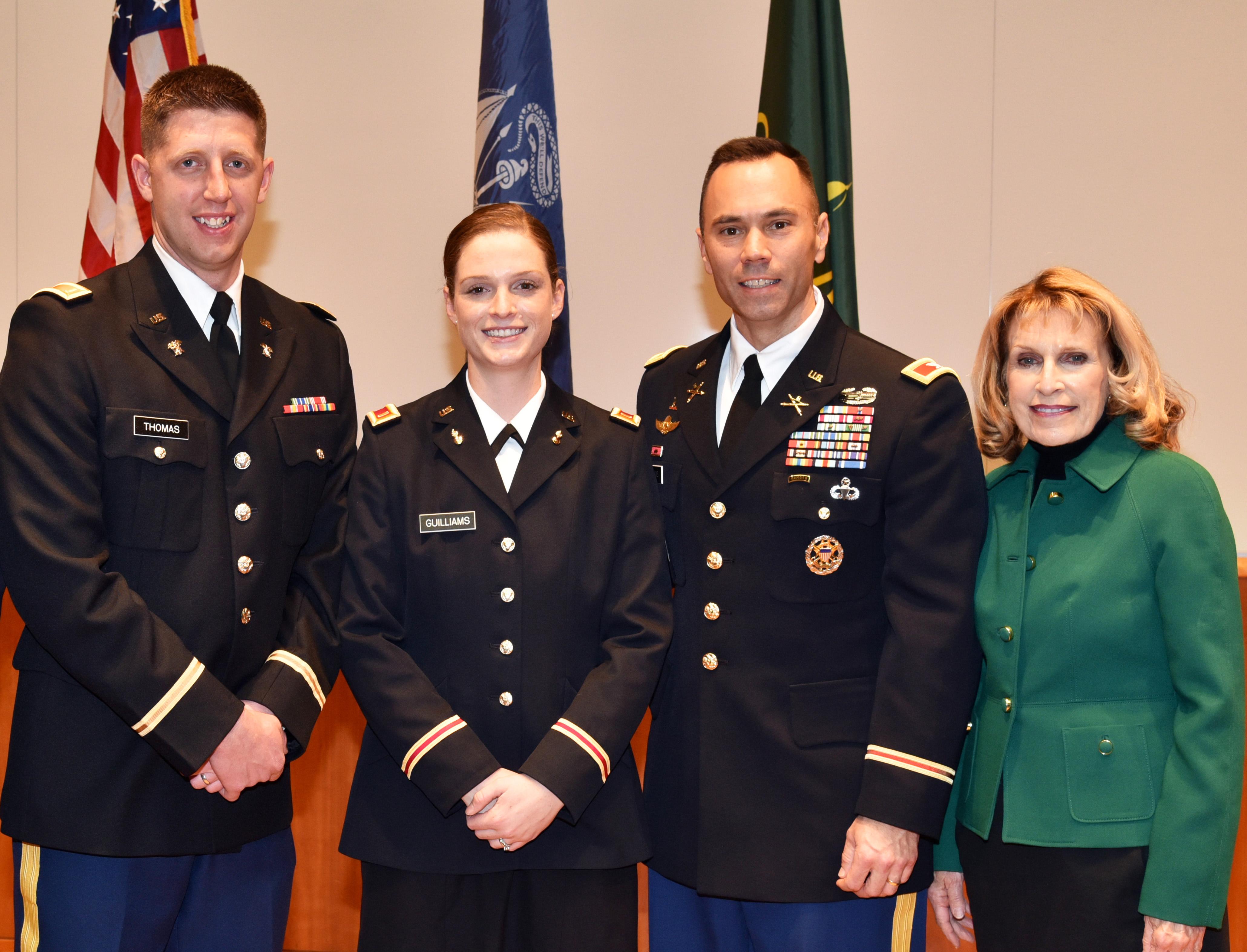 Two SUNY Oswego ROTC students each received U.S. Army commissions in December 2019 