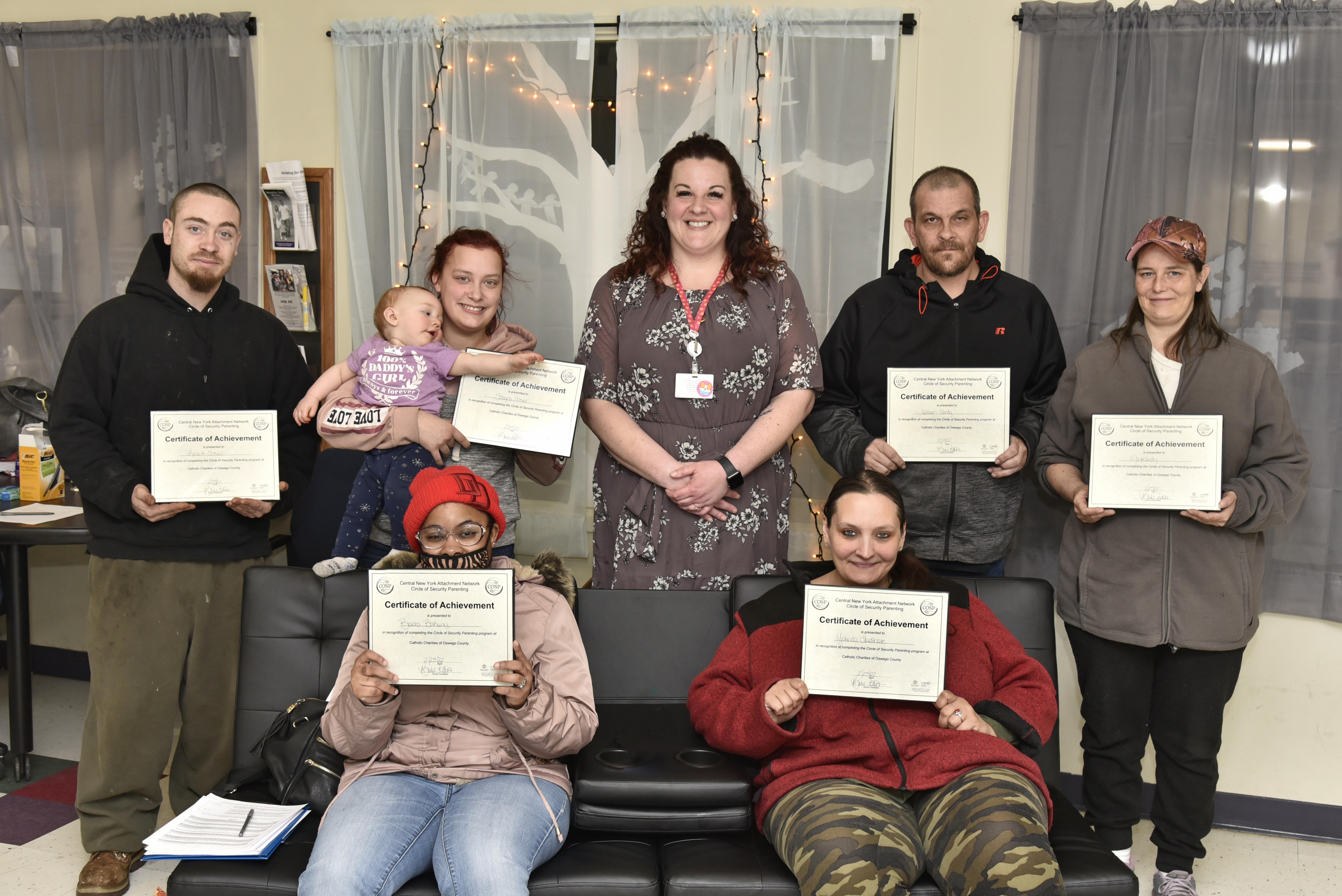 Circle of Security Parenting graduates at Catholic Charities in Fulton in February 2022