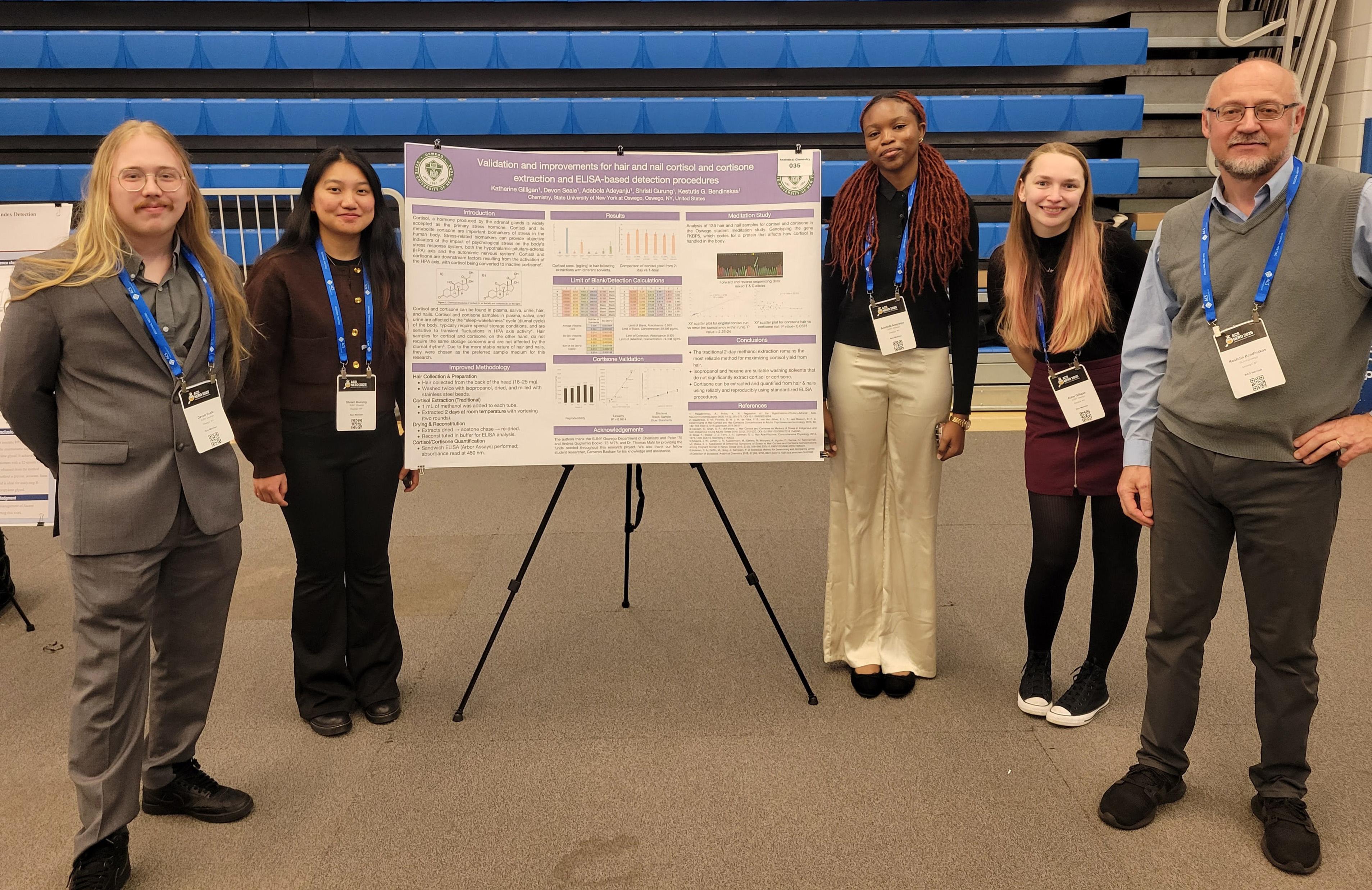 Student-faculty research poster at American Chemical Society poster session