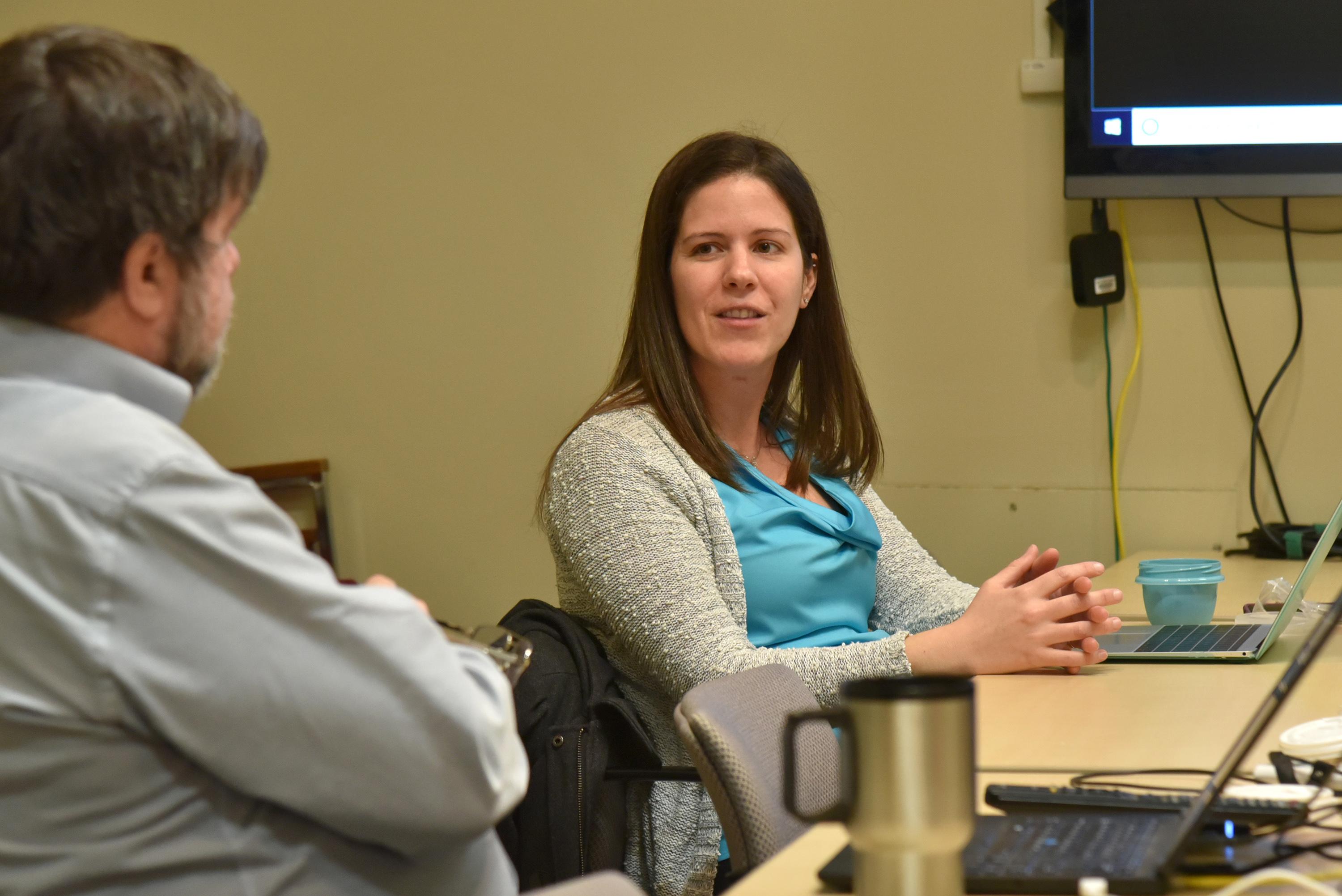 Faculty discuss advanced teaching techniques and goals