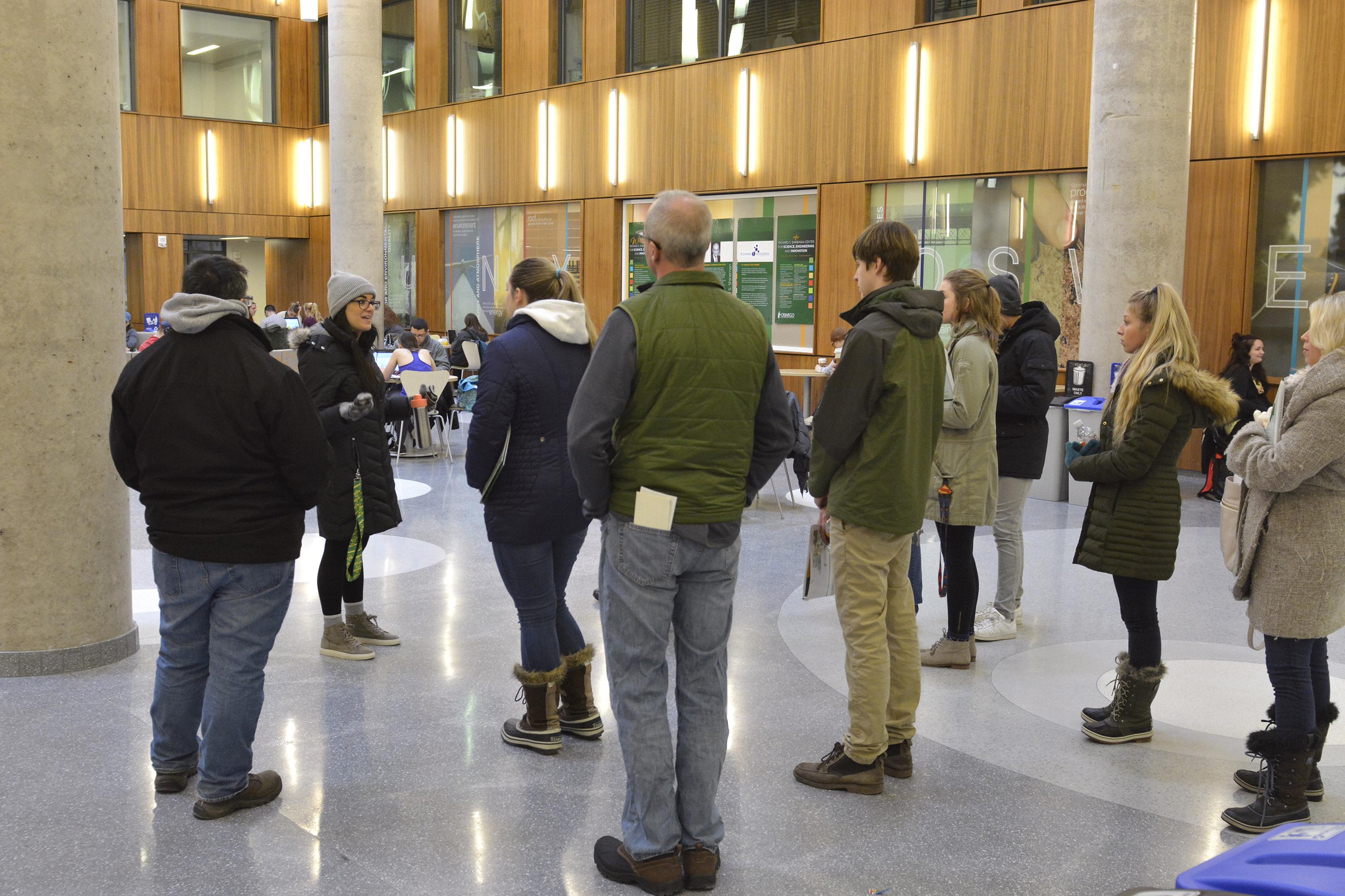 Families on admissions tour