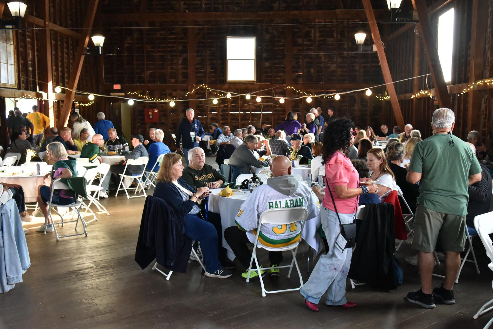 Alumni of all ages come together for a barbecue
