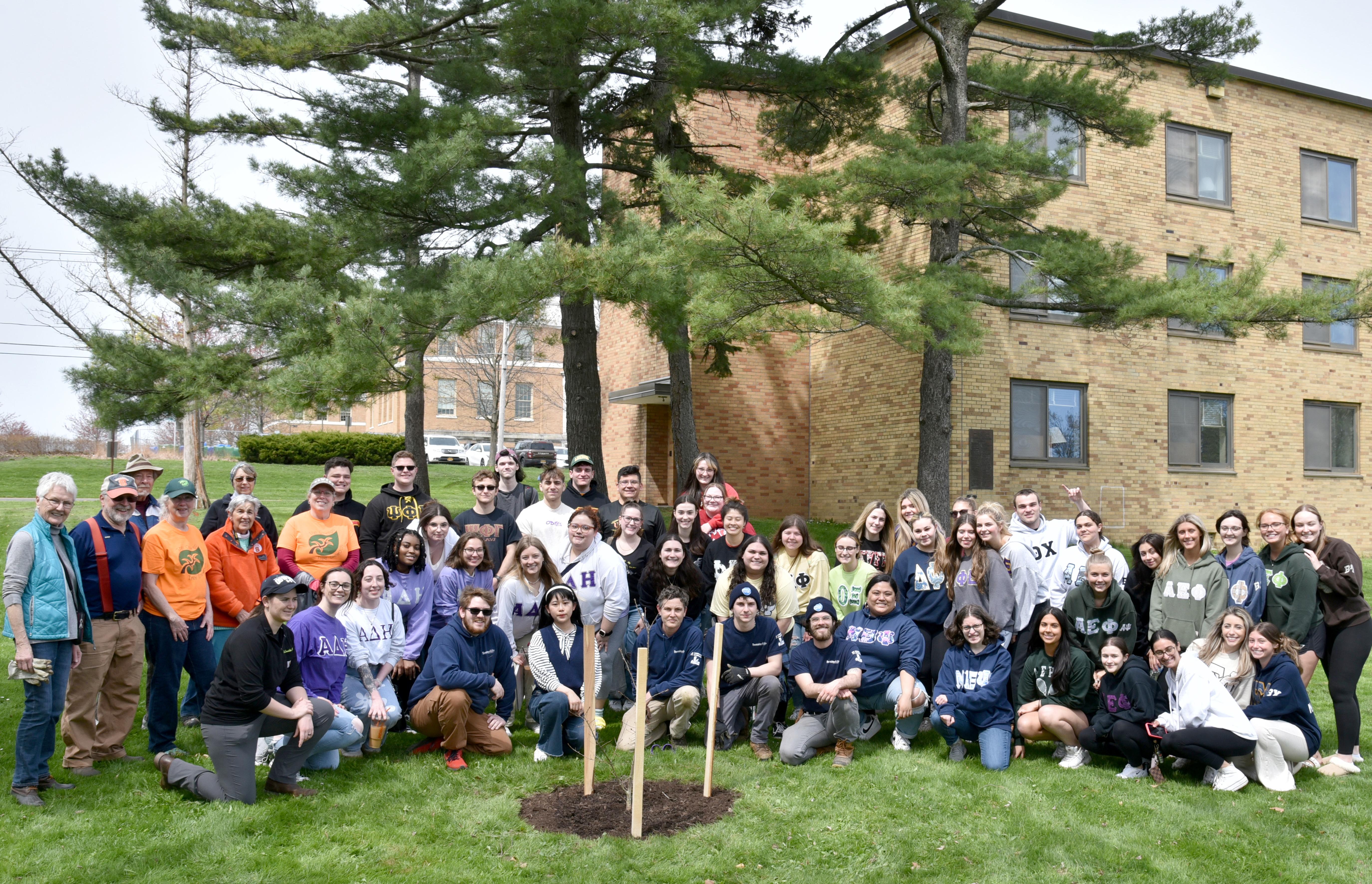 Campus and community volunteers, including several Greek organization, took part in 2023 Arbor Day activities