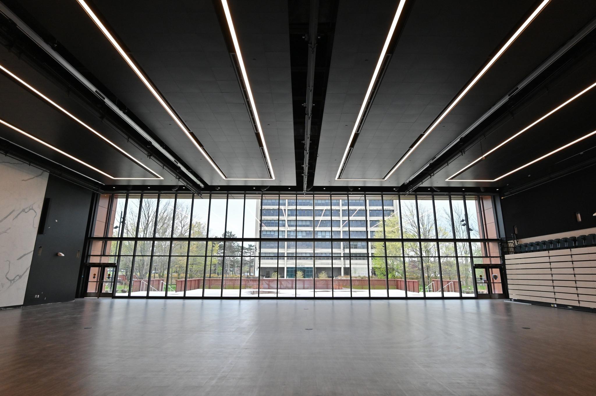 The renovated Hewitt Hall ballroom