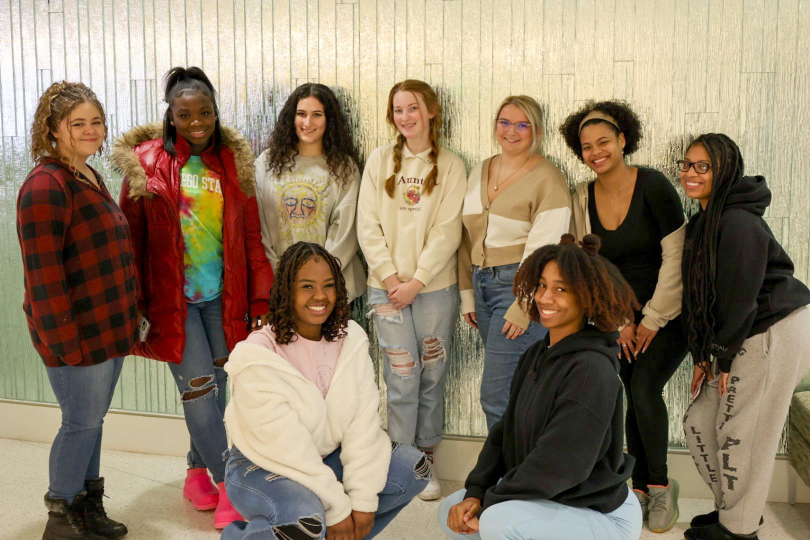 Group photo of students in storytelling classes who will perform on Feb. 23