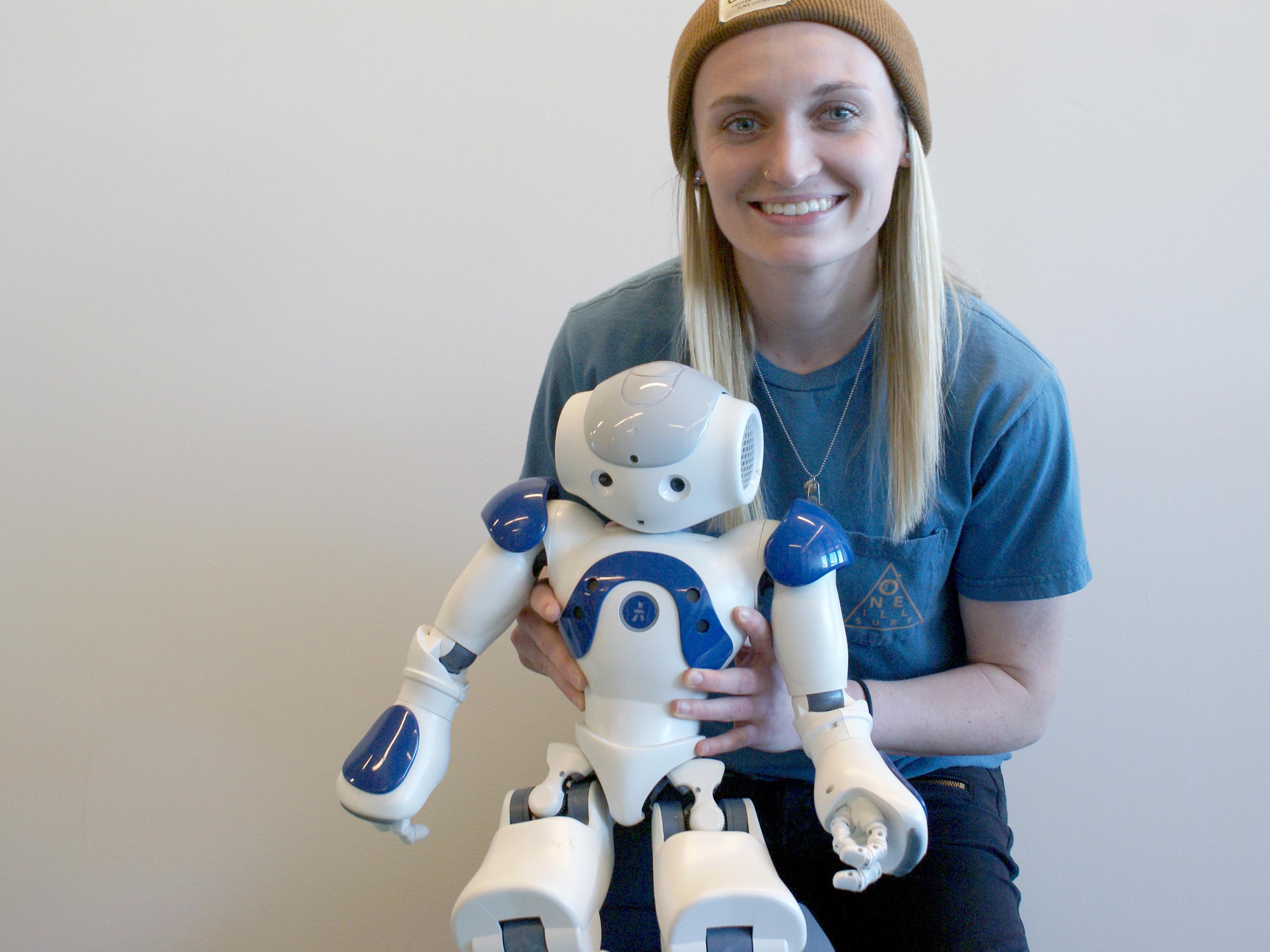 Jayme McCreary with robot