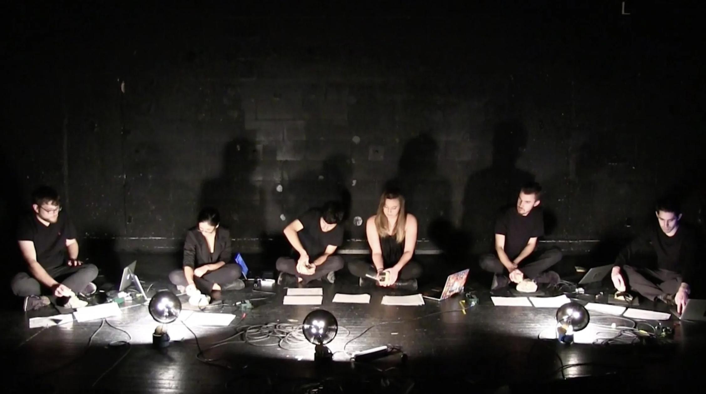 Electronic music group Ensemble Decipher performing