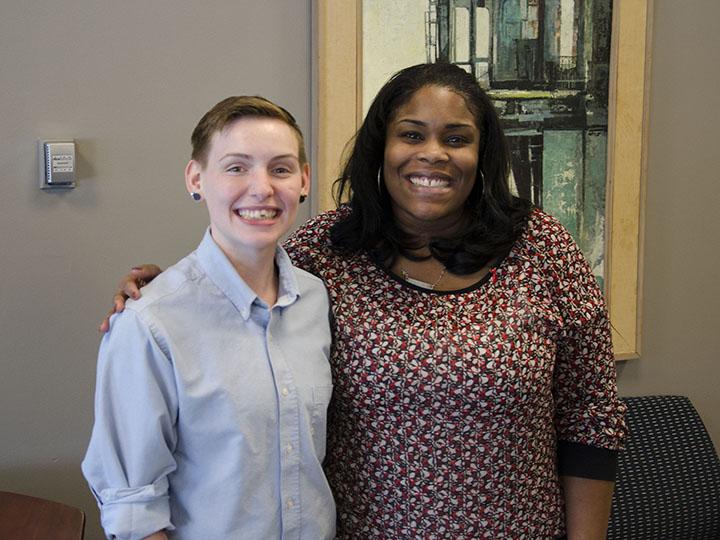 Stacy Baum and Krystal Jones are among five current recipients of SUNY's Diversity Graduate Fellowship in master's programs