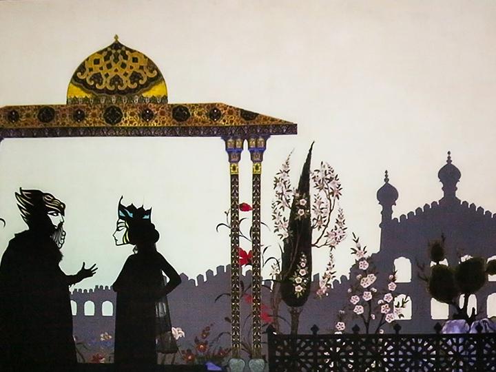 Feathers of Fire promotional illustration showing two people, castle, gazebo and garden