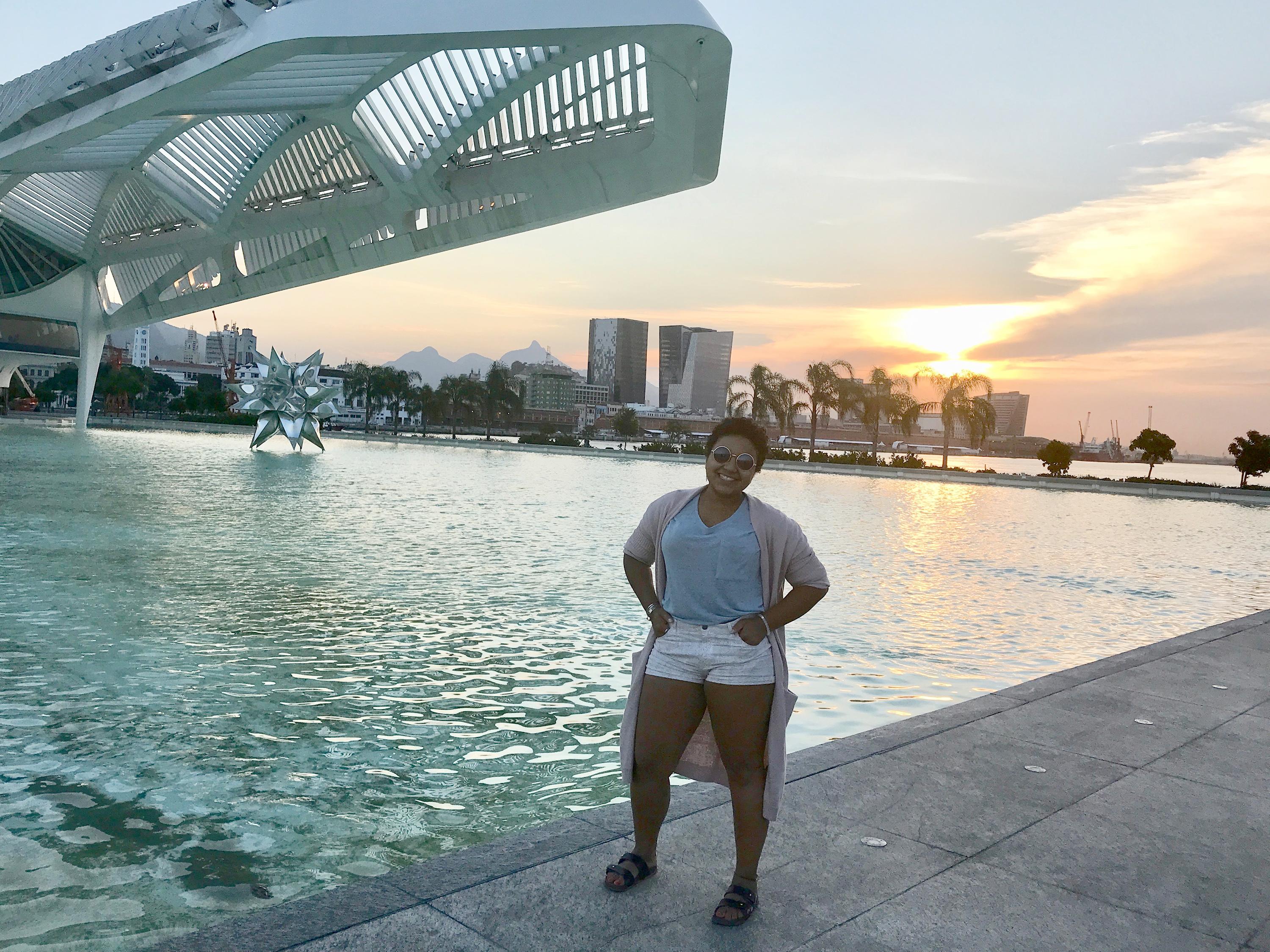 Noami Rodriguez Jose visiting the Museum of Tomorrow in Rio de Janeiro