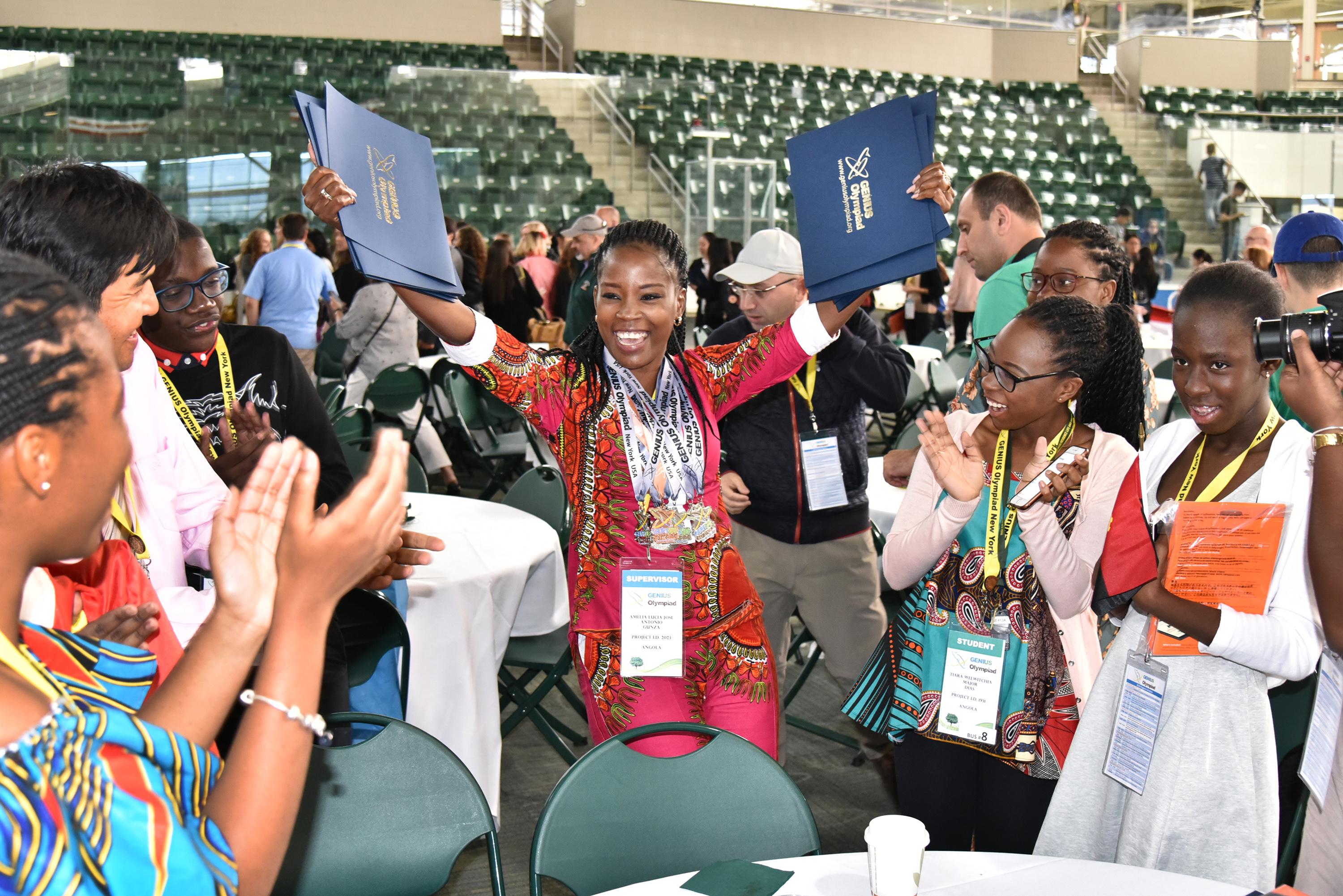 Students celebrate honors during GENIUS Olympiad