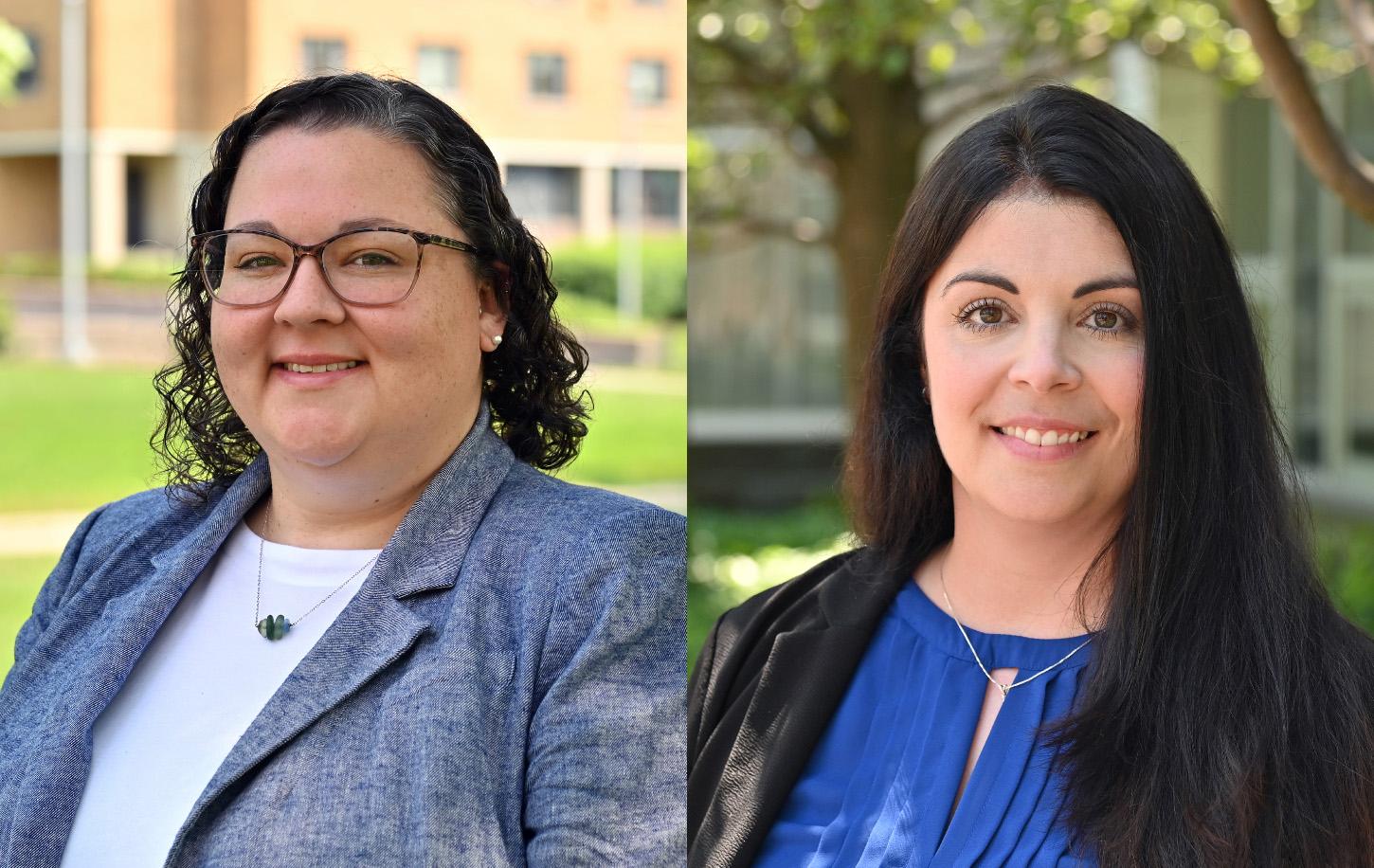 Grace Maxon-Clarke of the Dean of Students Office and Jacqueline (Jackie) Wallace of Career Services recently earned the SUNY Chancellor’s Award for Excellence in Professional Service for their long-running dedication to supporting SUNY Oswego students.