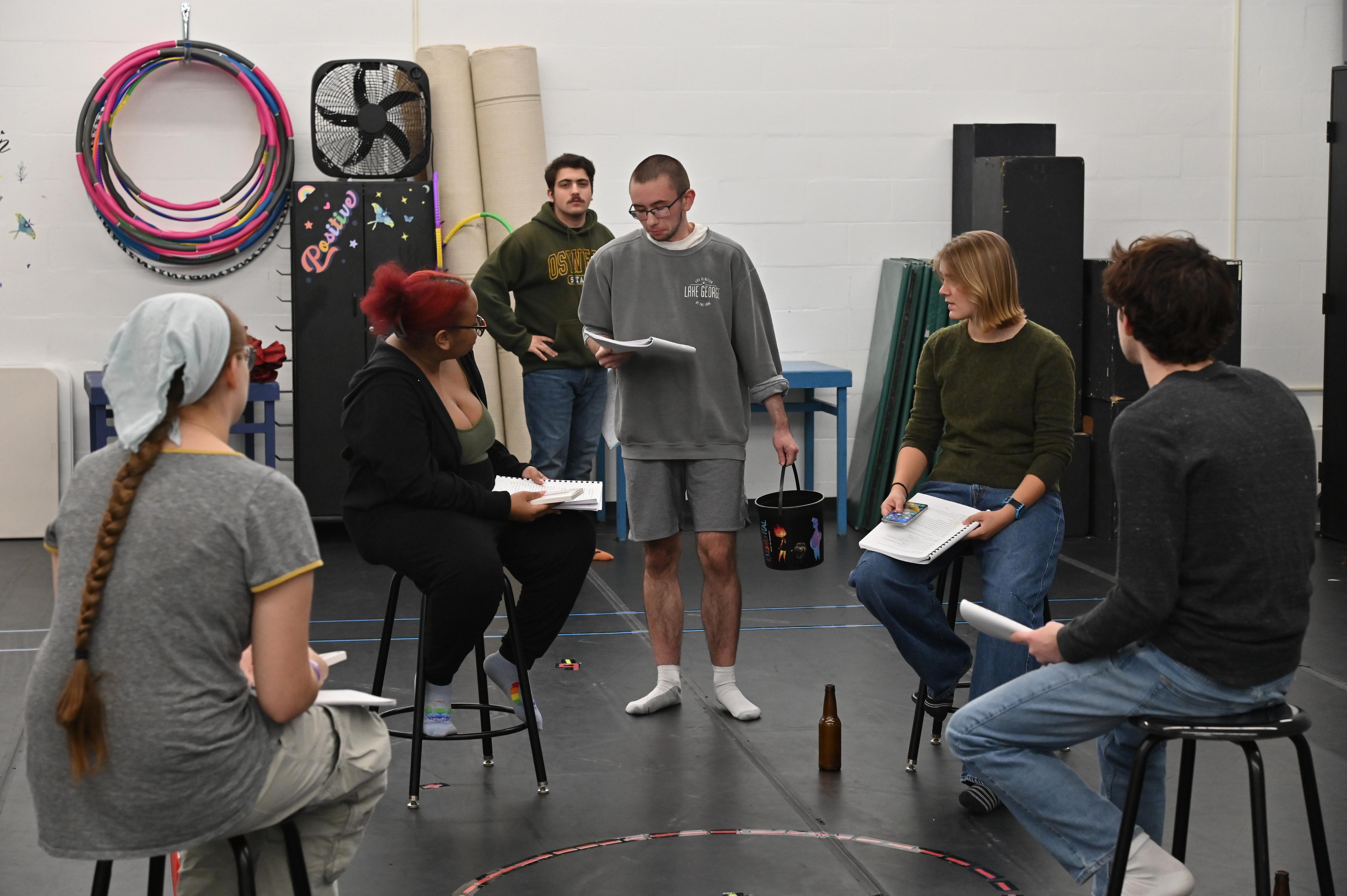 For SUNY Oswego senior theatre major Ian Katz, directing the Theatre Department’s production of “The Grown Ups” culminates years of hard work in a program that allows students to experience many different avenues. 