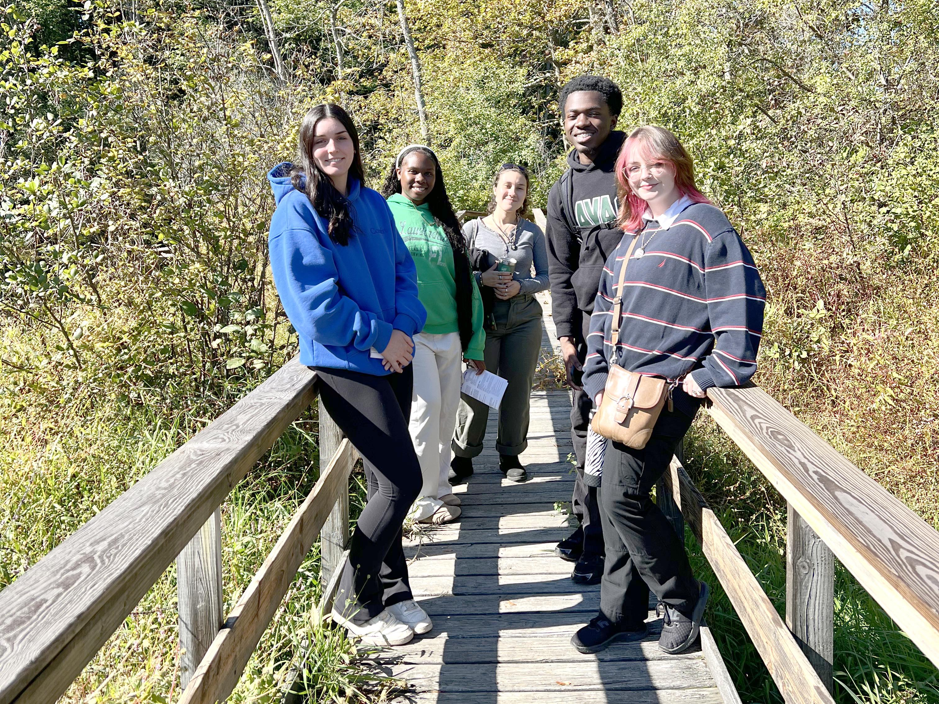 Hometown University interns (from left) Sophia, Kayla, Amanda, George, and Aileigh