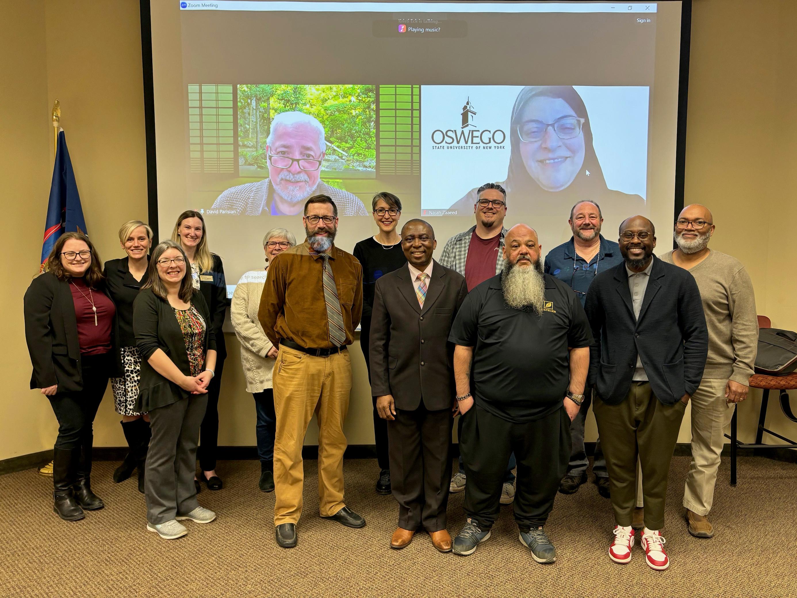 Members of the second of seven successful cohorts of SUNY Oswego's Instructor Bootcamp program gather at the completion of their program at SUNY Oswego's Syracuse Campus.