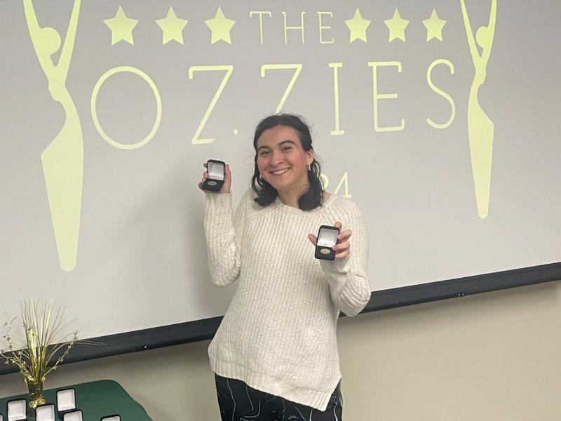 Katie Karlen with Ozzies awards