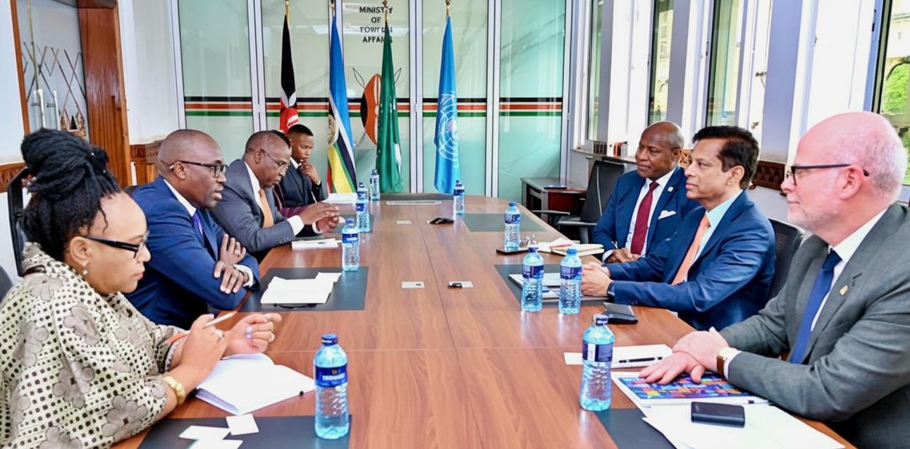 SUNY Oswego and SUNY representatives meet with the Kenya Ministry of Foreign Affairs to discuss the SUNY Africa Initiative.