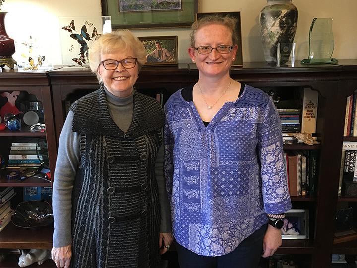 Helen Knowles with Barbara Roberts, the first woman governor of Oregon