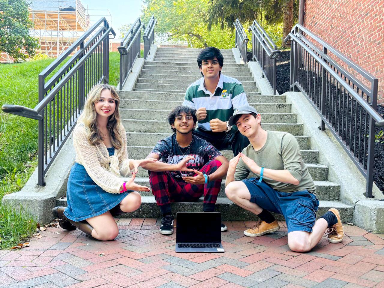 LakerHacks team pausing during the Johns Hopkins competition