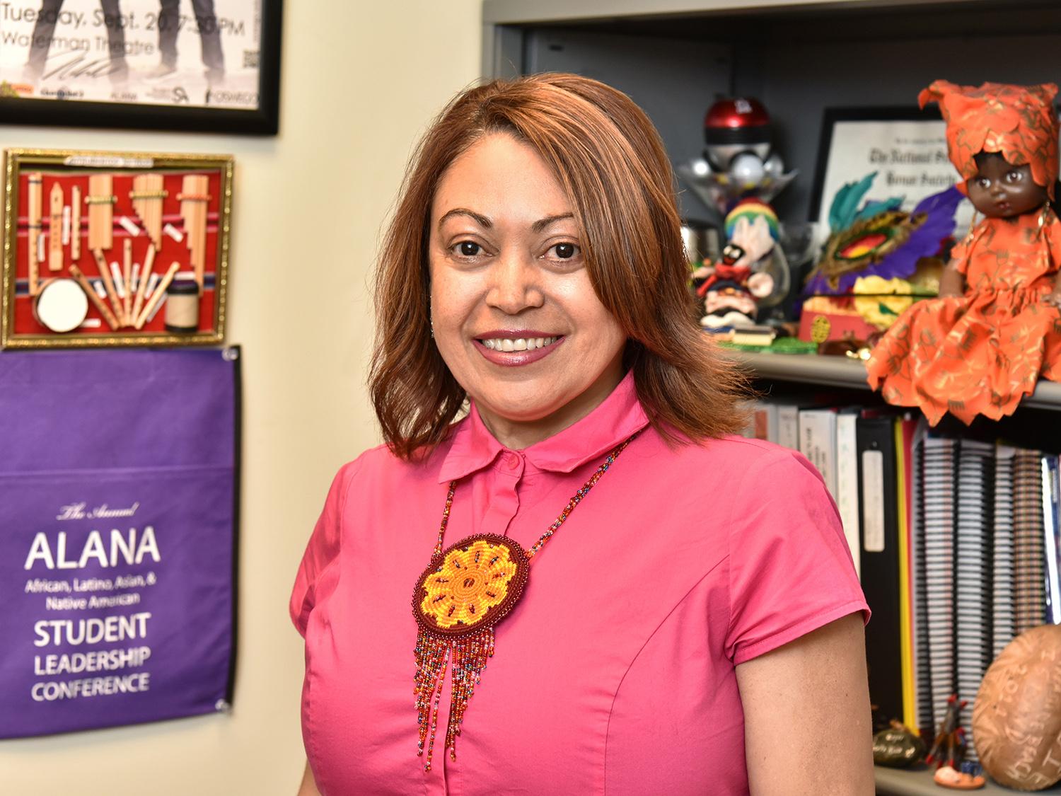 Maggie Rivera, the college's coordinator of student involvement