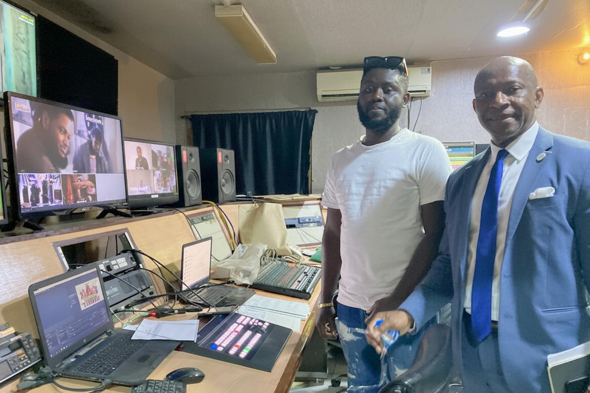 President Nwosu at PEFTI Film and TV School in Nigeria
