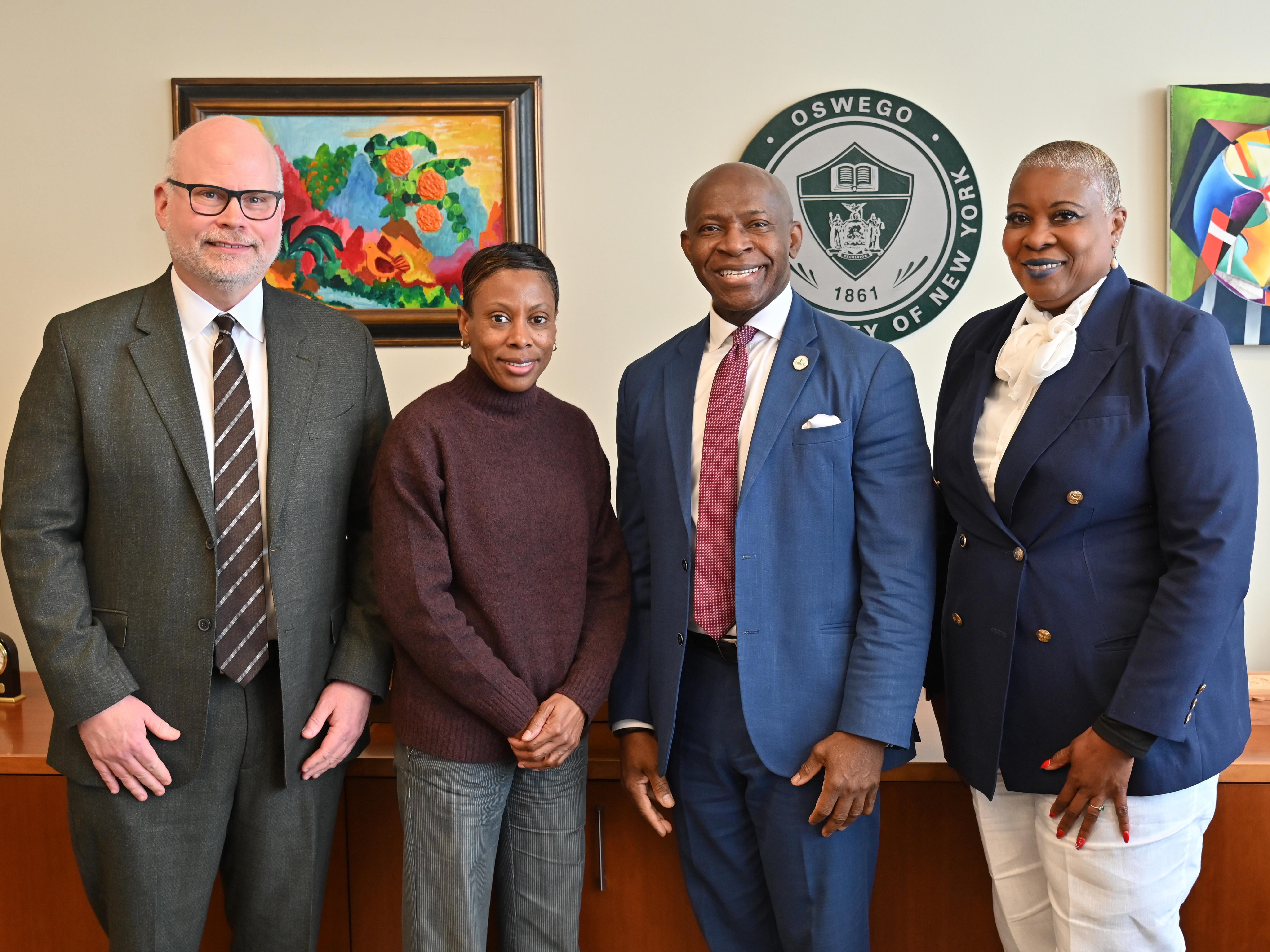 SUNY Oswego officials meet with representatives of the Bahamas Ministry of Education