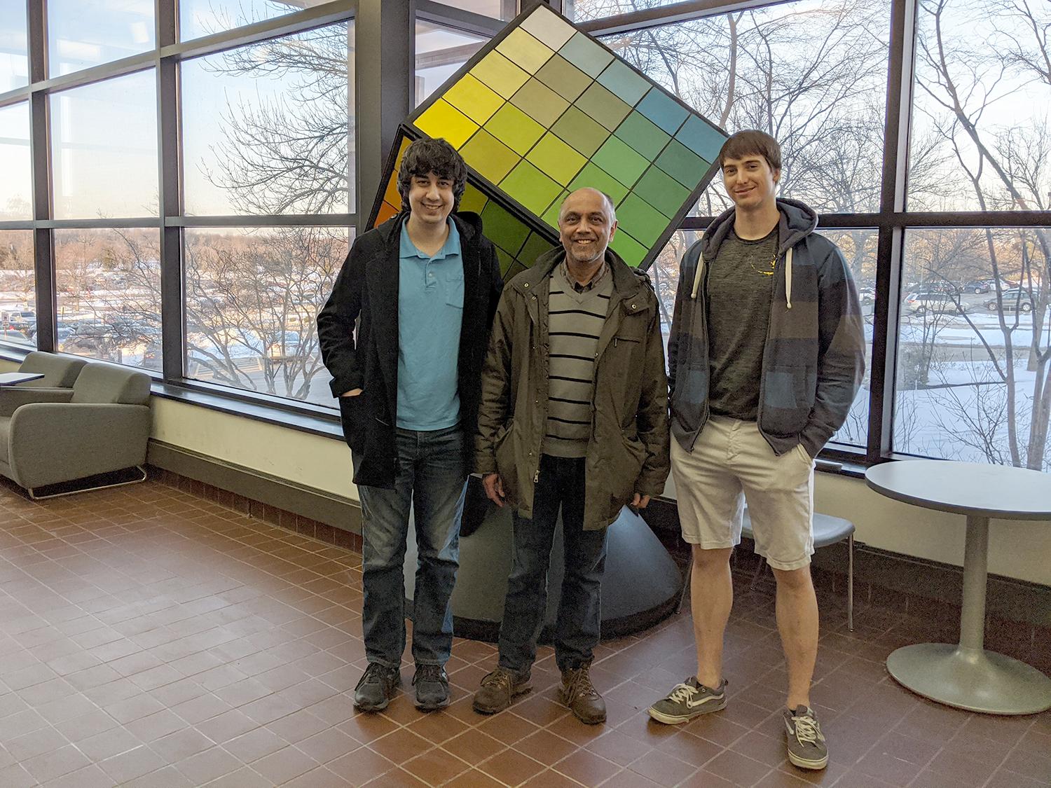Shashi Kanbur with former physics students Daniel Wysocki (and Michael Kolacki