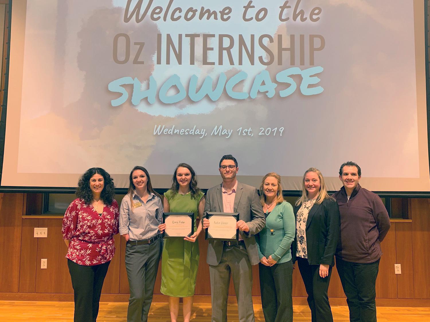 Students and staff sponsors of Oz Internship Showcase